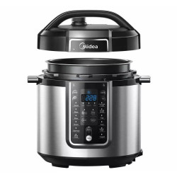 Multicooker sub presiune Midea MY-CS6037WPB, 1000W, 5.7L, 60KPa, Timer, 13 Programe, Inox/Negru