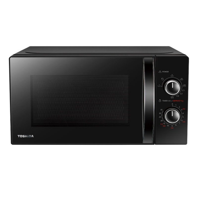 Φούρνος μικροκυμάτων με Grill Toshiba MW-MM20PBK, 800W, 20L, Απόψυξη , Χρονοδιακόπτης, Μαύρο