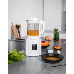 Blender AENO ATB0001, 800W, 1.75L, 9 viteze, Zdrobire gheata, Cana sticla, 8 programe, Alb