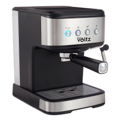 Oliver Voltz OV51171F Espresso Machine, 1.2 L, 20 bar, 1100 W, Crema Disc, Black/Stainless Steel