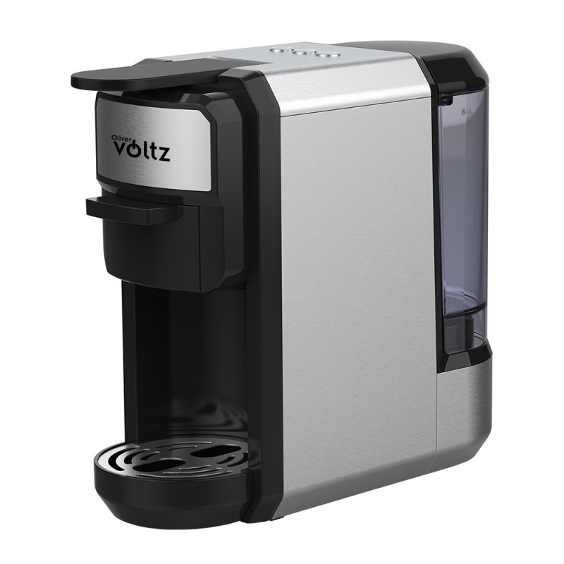 Oliver Voltz OV51171E5 8-in-1 Espresso Machine for Ground Coffee and Capsules, 1450W, 19 bar, Stainless Steel