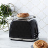 Russell Hobbs 26061-56 Toaster, 850W, 2-slice, High Lift, Wide Slots, Defrost, Black