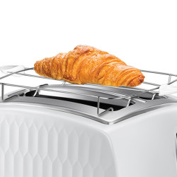 Russell Hobbs 26060-56 Toaster, 850W, 2-slice, High-lift, Wide slots, Defrost, White