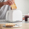 Russell Hobbs 26060-56 Toaster, 850W, 2-slice, High-lift, Wide slots, Defrost, White