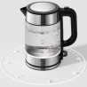 Електрическа кана Xiaomi Electric Glass Kettle, 2200 W, 1.7l, Стъклен корпус, Автоматично изключване, LED, Черен