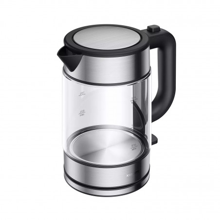 Cana electrica Xiaomi Electric Glass Kettle, 2200 W, 1.7L, Sticla, Oprire automata, LED, Negru