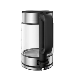 Електрическа кана Xiaomi Electric Glass Kettle, 2200 W, 1.7l, Стъклен корпус, Автоматично изключване, LED, Черен