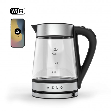 Електрическа Кана AENO AEK0001S, 2200W, 1700 l, Стъклен корпус, Wi-Fi, Strix, Черен