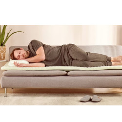 Dormeo Nature Aloe Vera II Mattress Topper D110081456, 5 cm, 140 x 200 cm, Orthocell 3D foam, CleanEffect, AirX System, Non-slip, White/Green