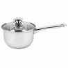 Rosberg R51210O16K Casserole, 1.5 L, 16 x 9.5 cm, Glass Lid with Steam Vent, Stainless Steel