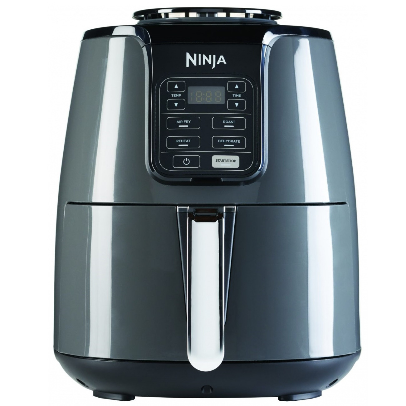 Friteuza cu aer cald NINJA AF100EU, 1550W, 3.8L, 4 functii, fara BPA, Negru/gri