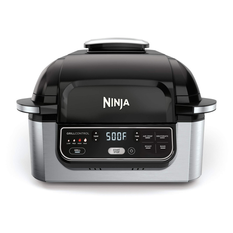 Φριτέζα αέρος με γκριλ Ninja AG301EU 5 σε 1, 1750W, 5 ρυθμιζόμενες λειτουργίες μαγειρέματος, Γκρι/Μαύρο