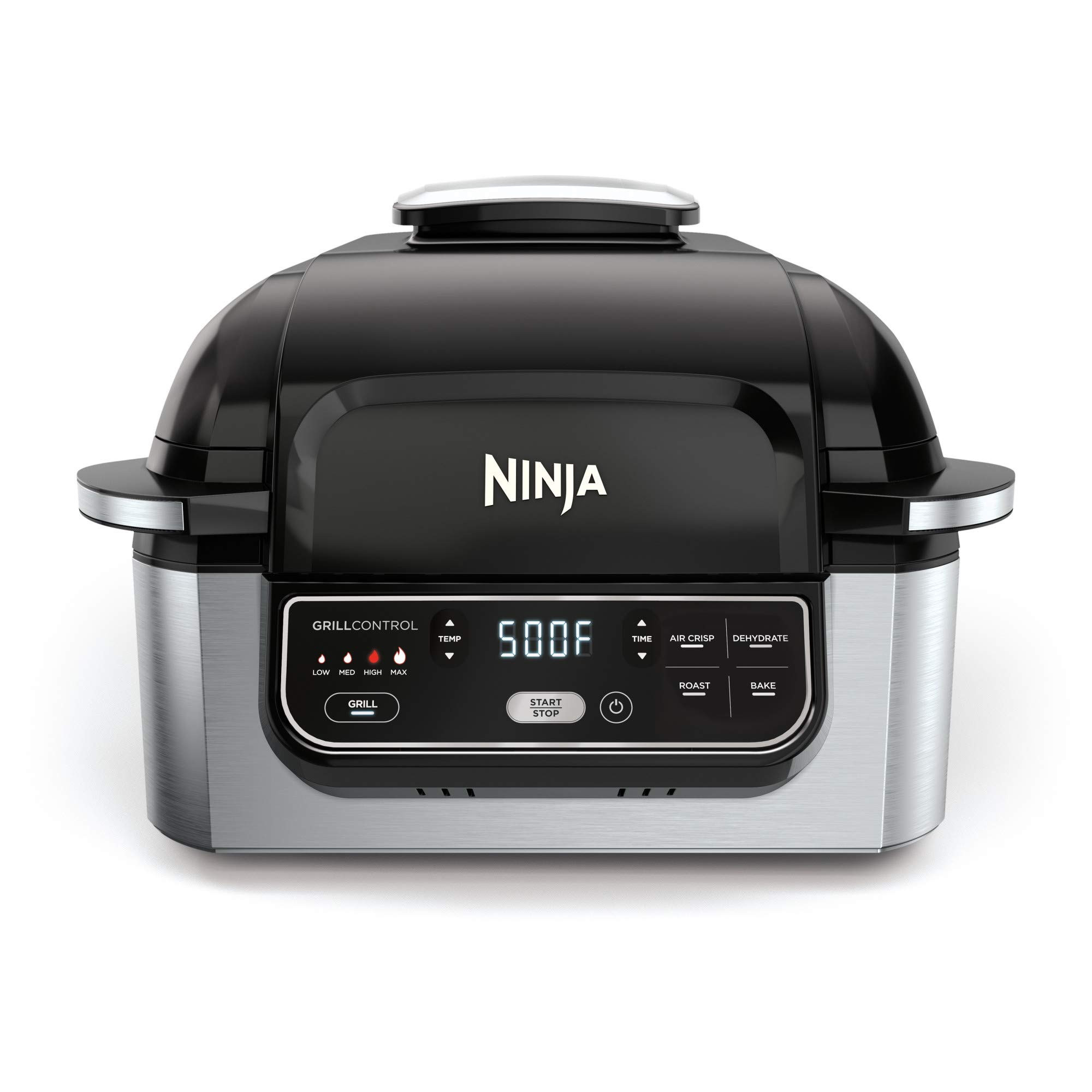 Friteuza cu aer cald si grill Ninja AG301EU 5 in 1, 1750W, 5 functii de gatire, Gri/Negru