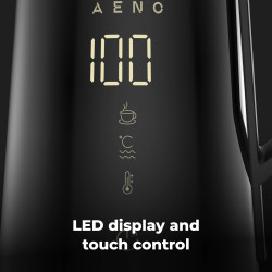 AENO EK7S AEK0007S Electric Kettle, 1.7L, WiFi, STRIX Protection, LED Display, Touch Screen, Black