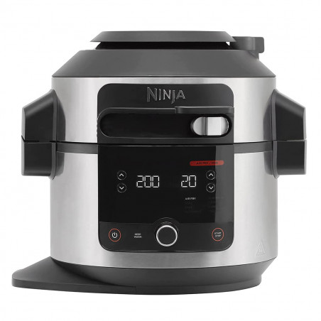 Multicooker Ninja OL550EU, 1460W, 6 L, 11 programe, 11in1, SmartLid, Negru/Argintiu