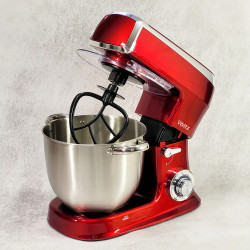 Mixer planetar Oliver Voltz V51115A, 2100W, 7.5 litri, 6 viteze, Pulse, 3 agitatoare, Rosu