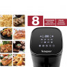 Beper P101FRI051 Hot Air Fryer, 1400 W, 5 L, 8 Programs, 80–200°C, Timer, Black
