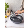 Klausberg KB 7691 Deep Frying Pan, 24 cm, Marble Coating, Induction, Black