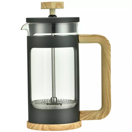Klausberg KB 7680 French Press, 0.600 L, Glass, Black/Brown