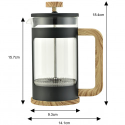 Klausberg KB 7680 French Press, 0.600 L, Glass, Black/Brown