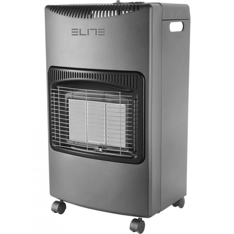 Σόμπα υγραερίου Elite EGH-1402, 4200W, 3 ρυθμίσεις θέρμανσης, Αναδιπλούμενη, Ασφάλεια, Ασημί