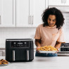 Ninja AF400EU Hot Air Fryer, 2470W, 9.5 L, 6 Programs, 2 Independent Zones, Black