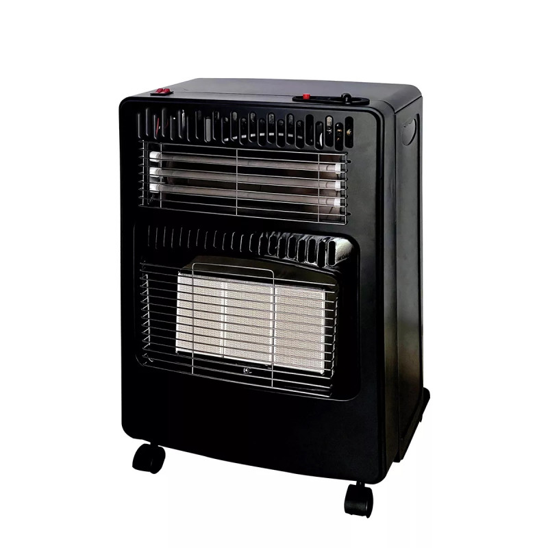 Soba electrica si gaz Elite EGERH-1218, 4200W, 3 trepte, Placi ceramice infrarosu, Negru