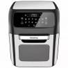 Friteuza cuptor cu aer cald Klausberg KB 7557, 1800W, 12 L, Cos rotativ, 12 programe, Timer, Inox/Negru