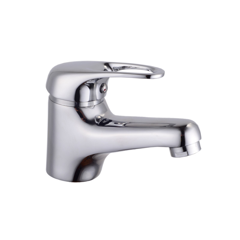 Rosberg R57100AZ1 Water Faucet, Vertical, Chrome, Zinc, Modern Design, Silver