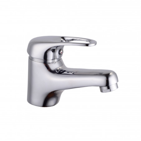 Rosberg R57100AZ1 Water Faucet, Vertical, Chrome, Zinc, Modern Design, Silver