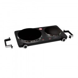 First Austria FA-5096-6 Double Infrared Hot Plate, 2500W, Thermostat, Handles, Black