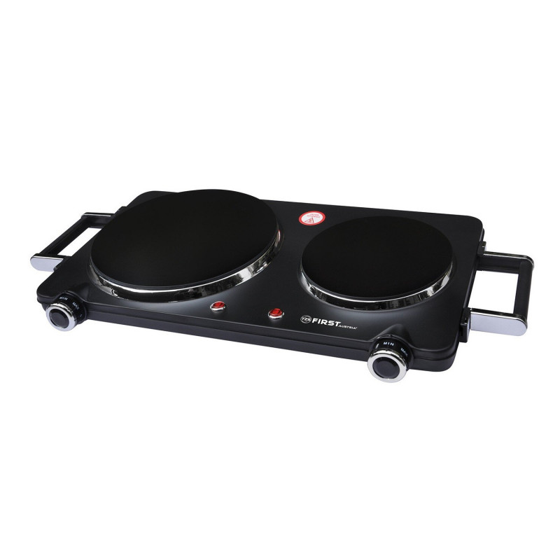 First Austria FA-5096-6 Double Infrared Hot Plate, 2500W, Thermostat, Handles, Black