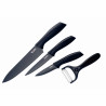 Oliver Voltz OV51633B4G Knife Set, 4 pieces, Stainless Steel, Non-stick Coating, Black