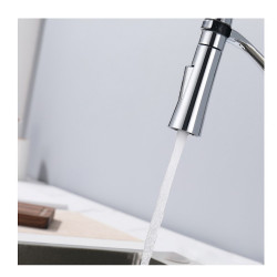 Rosberg R57100AZ7 Water Faucet, Vertical, 360° Swivel, Chrome/Black
