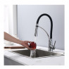 Rosberg R57100AZ7 Water Faucet, Vertical, 360° Swivel, Chrome/Black
