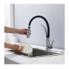 Rosberg R57100AZ7 Water Faucet, Vertical, 360° Swivel, Chrome/Black
