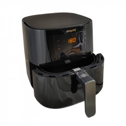 Фритюрник с горещ въздух Philips HD9280/70, 6.2L, 2000W, LED, 7 програми, 90% по-малко мазнини, Rapid Air, Черен