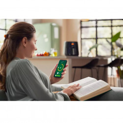 Φριτέζα αέρος Philips HD9280/70, 6.2L, 2000W, LED, 7 προεπιλεγμένα προγράμματα, 90% λιγότερα λιπαρά, Rapid Air, Μαύρο