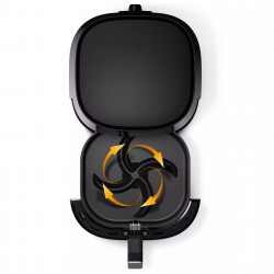 Φριτέζα αέρος Philips HD9280/70, 6.2L, 2000W, LED, 7 προεπιλεγμένα προγράμματα, 90% λιγότερα λιπαρά, Rapid Air, Μαύρο