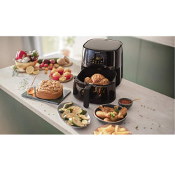 Φριτέζα αέρος Philips HD9280/70, 6.2L, 2000W, LED, 7 προεπιλεγμένα προγράμματα, 90% λιγότερα λιπαρά, Rapid Air, Μαύρο