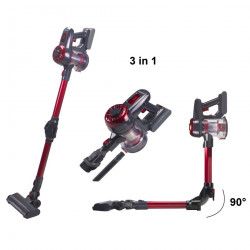 Beper P202ASP100 Cordless Vacuum Cleaner, 120W, 0.5L, 3-in-1, Articulated Arm, LED, Red