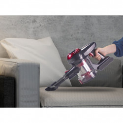 Beper P202ASP100 Cordless Vacuum Cleaner, 120W, 0.5L, 3-in-1, Articulated Arm, LED, Red