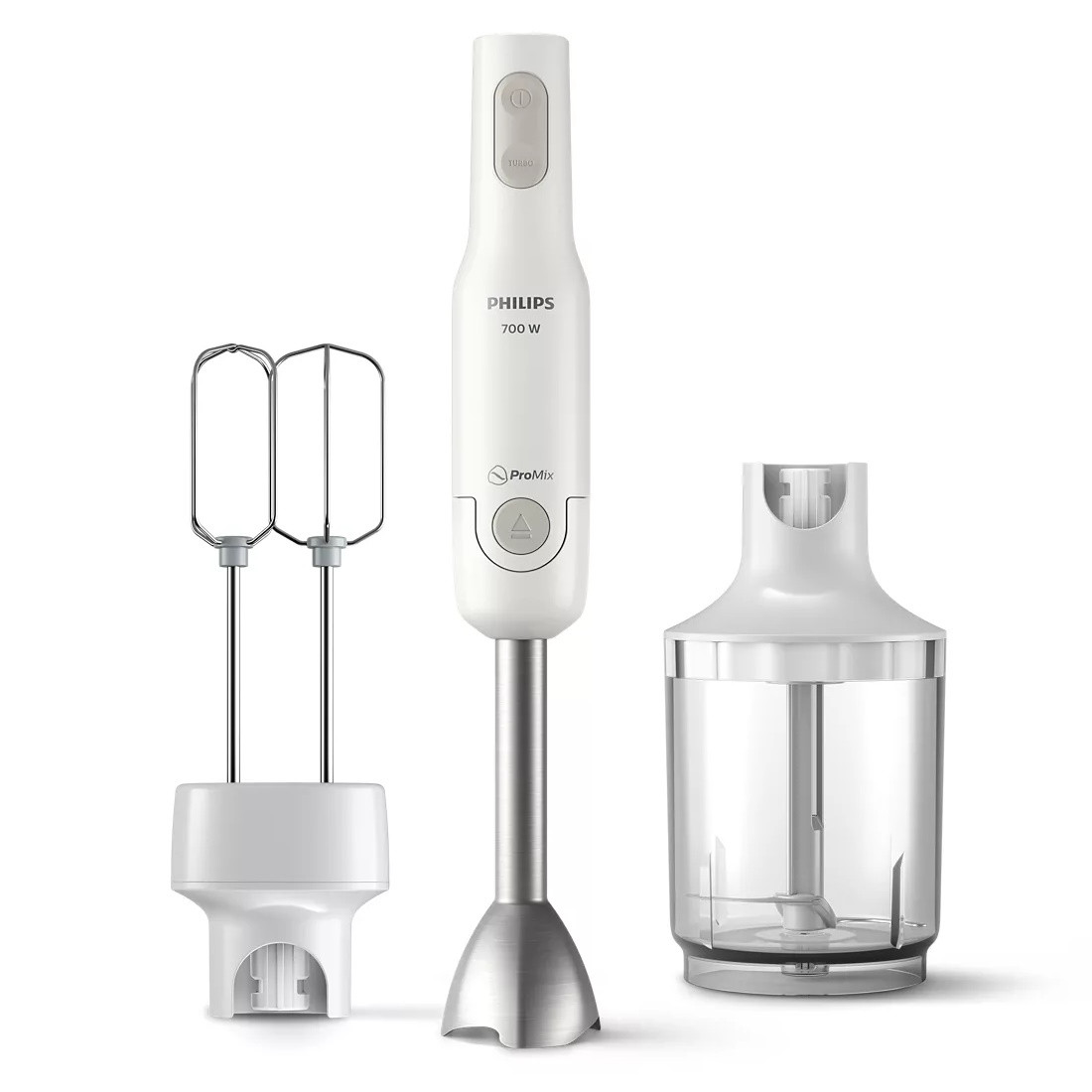 Set blender, tocator si mixer Philips Daily Collection ProMix HR2546/00, 700W, 500ml, 2 viteze, Turb