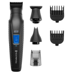 Trimmer combinat Remington PG3000, Autonomie 40 min, 6 accesorii, Baterie, Negru