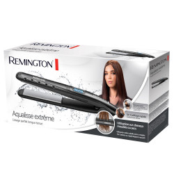 Remington S7307 Hair Straightener, 110 mm Ceramic Plates, Auto Shut-Off, For Wet and Dry Hair, Turbo Boost, Black