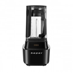 Beper BP.620 Vacuum Blender, 1000W, 1L, BPA-Free, Soundproof Lid, Soft Touch, 2 Speeds + Pulse, Black