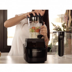 Beper BP.620 Vacuum Blender, 1000W, 1L, BPA-Free, Soundproof Lid, Soft Touch, 2 Speeds + Pulse, Black