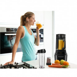 Beper BP.620 Vacuum Blender, 1000W, 1L, BPA-Free, Soundproof Lid, Soft Touch, 2 Speeds + Pulse, Black