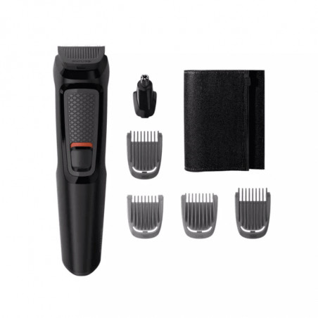 Philips Multigroom MG3710/15 Trimmelő 6 az 1-ben, Arc, Önélező pengék, 4 fésű, Fekete