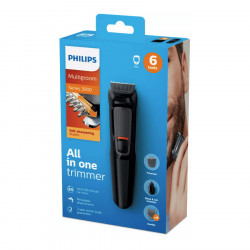 Philips Multigroom MG3710/15 Trimmelő 6 az 1-ben, Arc, Önélező pengék, 4 fésű, Fekete